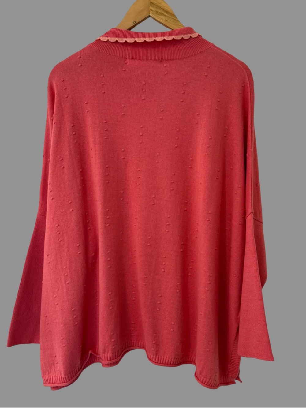Mersea Catalina Cotton Gurlie Polo Peach Knit Sweater OS NWT  ($118) - Picture 2 of 9